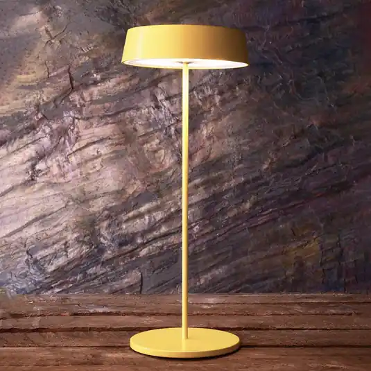 Lampada LED da tavolo Miram accu, dimming, giallo Soddisfatti O Rimborsati