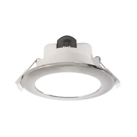 Direttamente Dal Produttore Plafoniera LED da incasso Acrux, Ø 11 cm, argento opaco, CCT