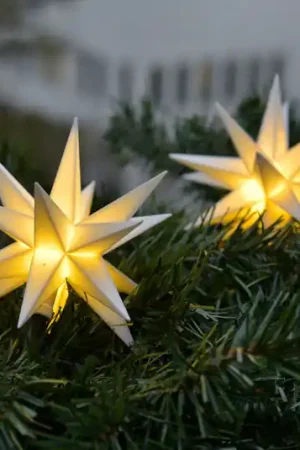 Bestseller In bianco - Ghirlanda luminosa LED con 9 stelle per esterni