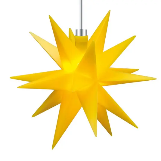 Stella da interni a 18 punte Ø 12 cm giallo Reso Gratuito