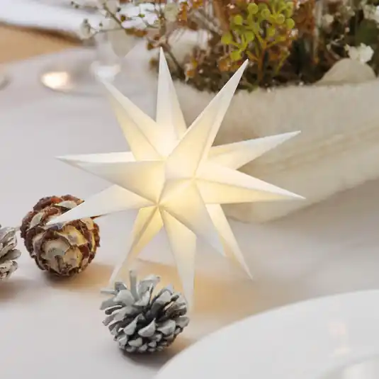 Stella da interni a 18 punte Ø 12 cm bianco Offerta Limitata