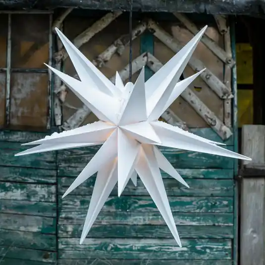 Stella decorativa XXL, 18 punte Ø 80 cm bianca Non Perdere
