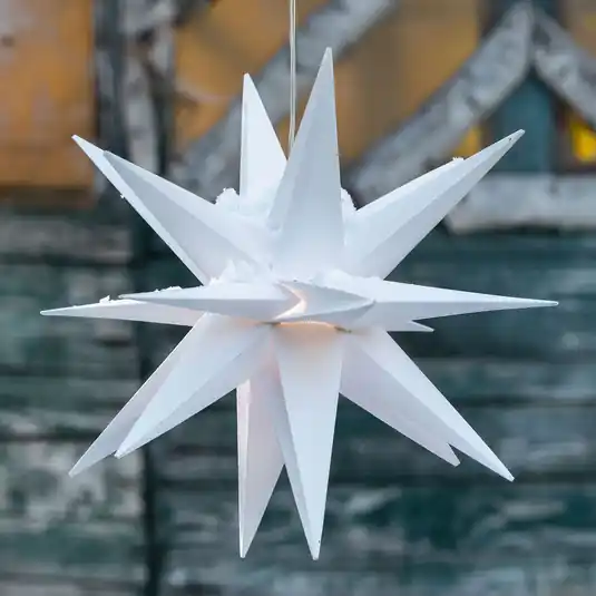 Stella decorativa LED a 18 punte, Ø 25 cm, bianca Subito Disponibile