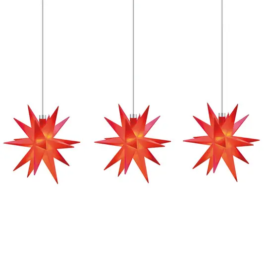 Pagamento Sicuro STERNTALER Ghirlanda luminosa Stella, rossa, Ø 12 cm 18 punte a 3 luci