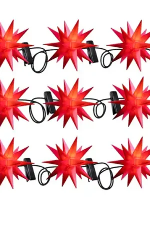 Catena luminosa LED stelline esterni 9 luci rosso Compra Online