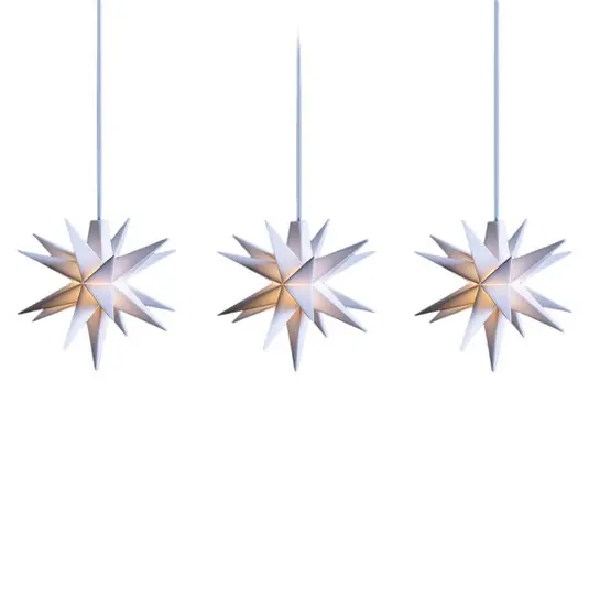 A Buon Prezzo Ghirlanda luminosa LED con stelline all‘interno a 3 luci, bianca