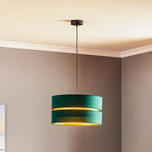 Euluna Duo lampada a sospensione verde/oro Ø40cm a 1 luce Affare
