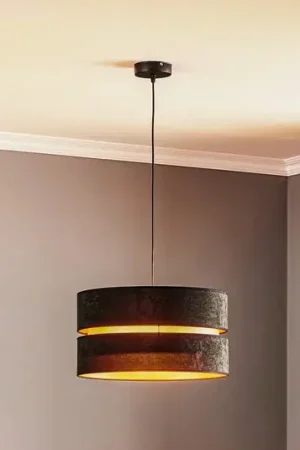 Direttamente Dal Produttore Lampada a sospensione Duo, nero/oro, Ø40cm, a 1 luce