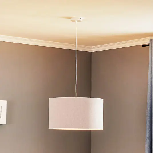 Compra Online Lampada a sospensione Bristol, motivo intrecciato, grigio
