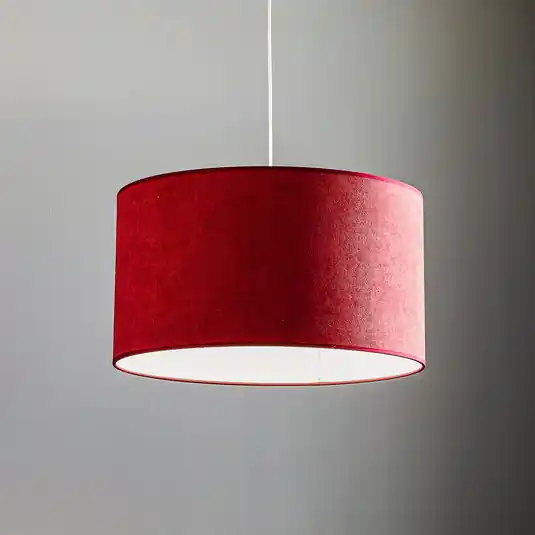 Lampada a sospensione Bristol, motivo intrecciato, rosso Soddisfatti O Rimborsati