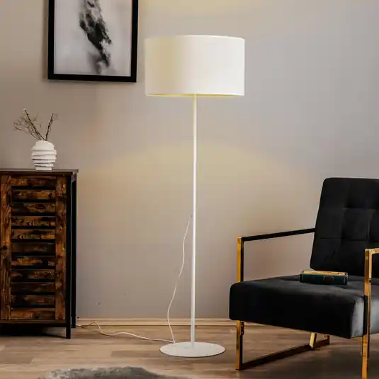 Piantana Roller, bianco/oro, altezza 145 cm Offerta Limitata