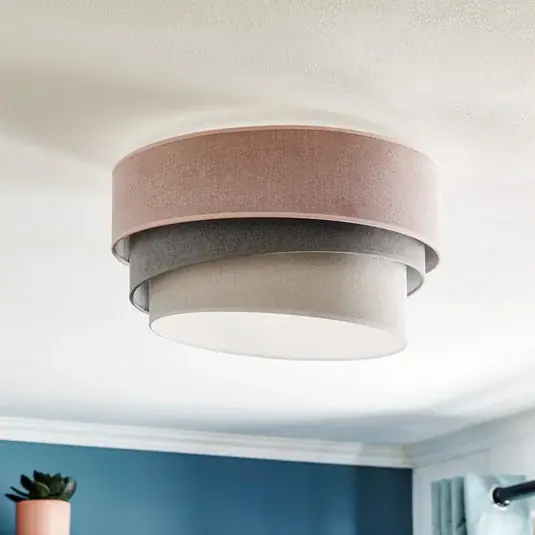Compra Oggi Stesso Plafoniera Pastell Trio Ø 45 cm rosa/grigio/grigio chiaro