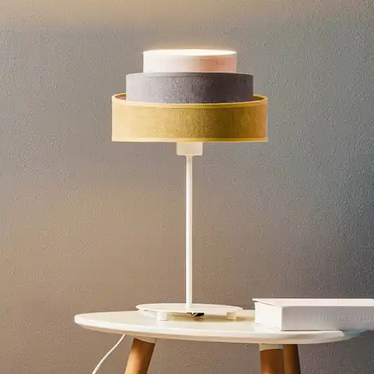 Lampada da tavolo Pastell Trio senape/grigio/grigio chiaro H 50 cm Più Venduto