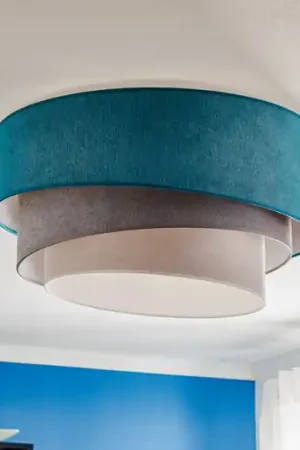 Consegna Rapida Plafoniera Pastell Trio 60 cm turchese/grigio/grigio chiaro