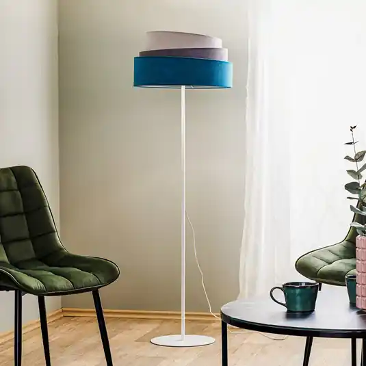 Quantità Limitata Lampada da terra Pastell Trio turchese/grigio/grigio chiaro