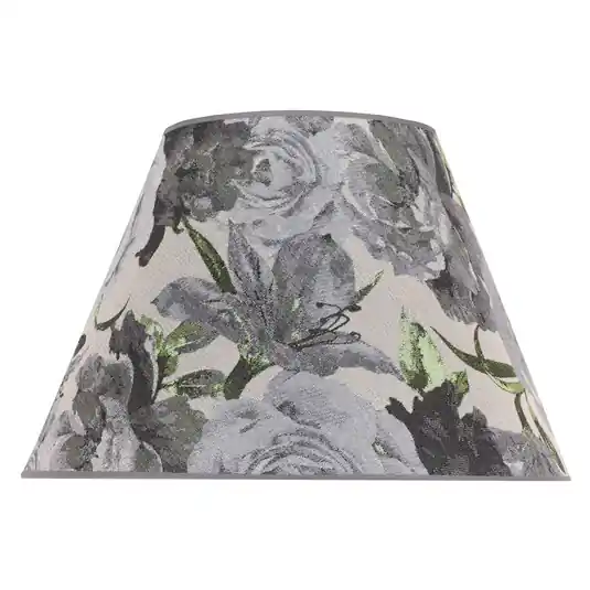 Ultima Occasione Paralume Sofia Altezza 21 cm, motivo floreale grigio