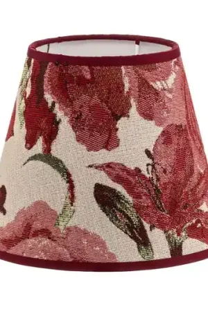 Di Tendenza Paralume Sofia Altezza 15,5 cm, motivo floreale rosso