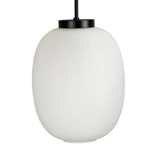 Dyberg Larsen DL39 sospens Ø25cm bianco opale/nero Pagamento Sicuro