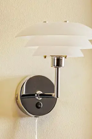 Prezzo Conveniente Dyberg Larsen DL20 applique paralume vetro, cromo