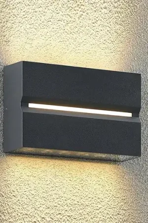 Prios Itarion Applique da esterno a LED, paralume chiaro Professionale