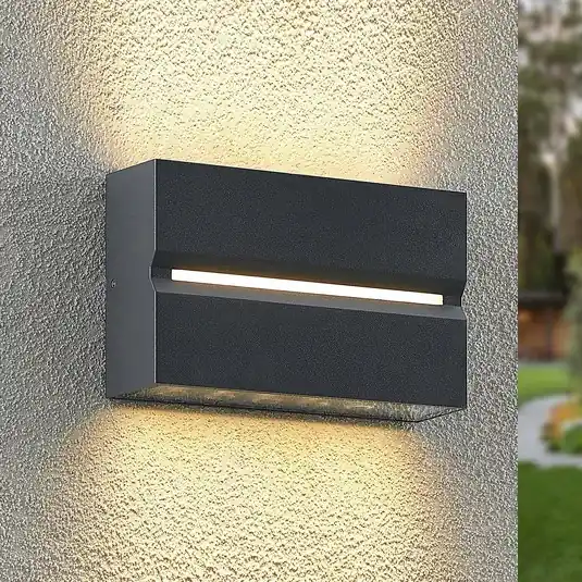 Prios Itarion Applique da esterno a LED, paralume chiaro Professionale