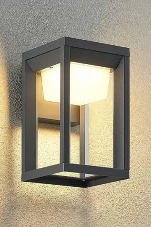 Prios Applique da esterni LED Gamion, antracite, metallo, IP54 Bestseller