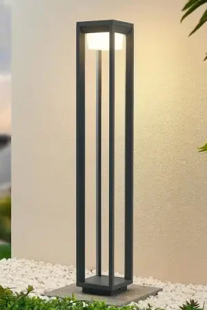 Prezzo Di Fabbrica Prios lampione a LED Gamion, 90 cm, antracite, metallo, IP54