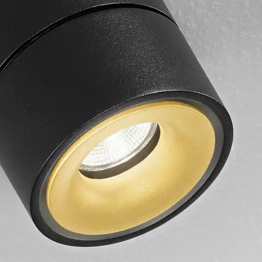 Egger DLS Faretto LED Clippo Duo, nero-oro, 2.700K Offerta Lampo